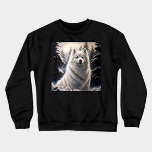 Samoyed In Winter Wonderland Crewneck Sweatshirt